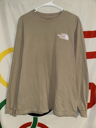 North Face T Shirt Herren Large Beige Langarm