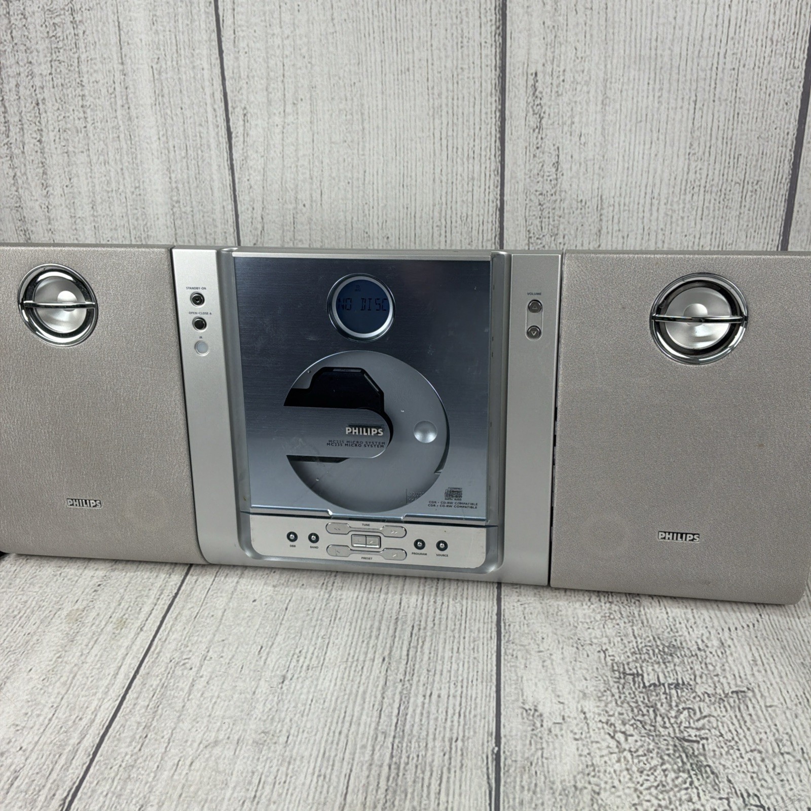 Wall Bookshelf Speakers Gray Parts Or Repair - Clean