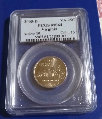 2000 D Virginia State Quarter PCGS MS64