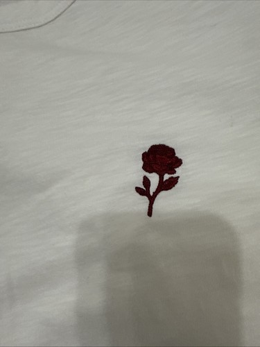 Rag & Bone Size L -T-shirt Embroidered Rose Crewneck - Picture 12 of 13