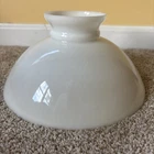 Vintage Hurricane White Milk Glass Lamp Shade 9.75” Fitter GWTW Student Lamp