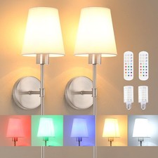 Battery Operated Wall Sconces Set of 2, 80H Usage Time 22.6" Rechargeable Wal...