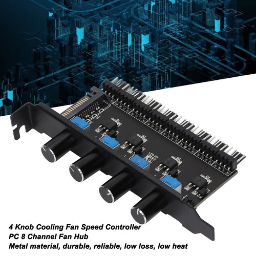 Pc Fan Hub Pc 8 Channel Fan Hub 4 Knob Cooling Fan Speed Controller For Cp AM - Afbeelding 8 van 22