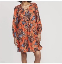Old Navy Floral Dress Medium NWT Orange NWT Boho Festival