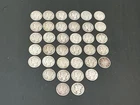 36.  Mercury dimes,  various dates, circulated, 90% Silver