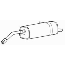 Rear Exhaust Silencer Box & Tail Pipe for Citroen C3 Aircross 1.2 2018-Present