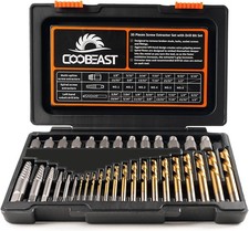 35 Pcs Screw Extractor Set,Left Hand Drill Bits Set Screw Extractor Kit