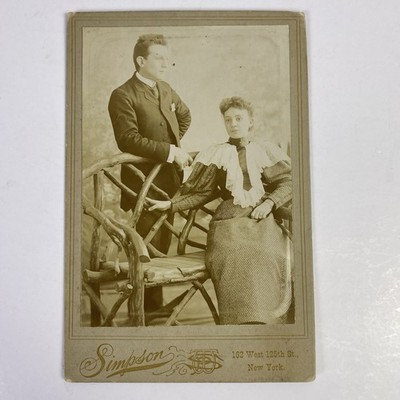 Antique Cabinet Photo Identified C.B. Van Brunt ? New York