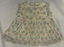 Cute Vintage Sesame Street Girls Baby Dress 6-9 Easter Floral Twirl Ruffles