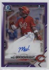 2021 Bowman Chrome Prospects Purple Refractor 109/250 Mac Wainwright Auto 2a9