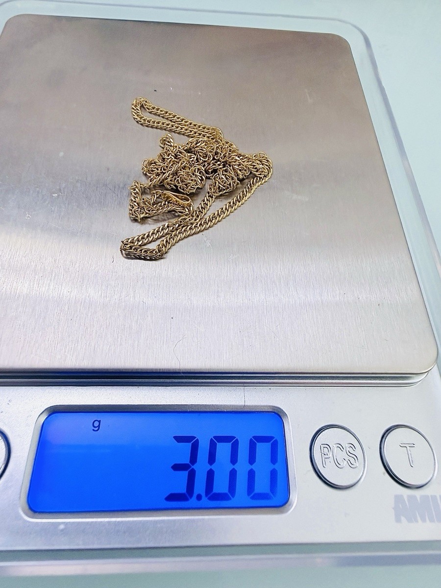 18K 750 K18 Japan Solid Gold Kihei Cuban Shiny Link Chain Men