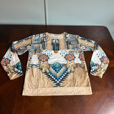 1980's Southwestern Woman Native American Graphic Pullover Sweatshirt