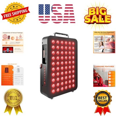 Red Light Therapy, Dual Chip Elite Grade LED Red Infrared Light Device with N...