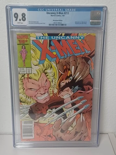 UNCANNY X-MEN #213 (Newsstand) CGC Graded 9.8 ~ White Pages