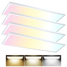 1x4 Flat Panel Light Surface Mount LED Ceiling Light, 5500LM 50W TRIAC 10-100...