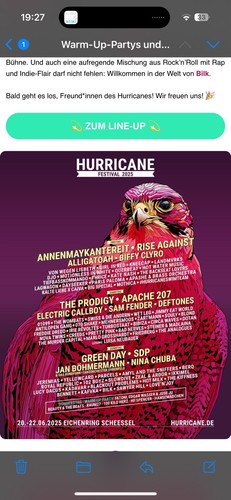 2x Hurricane Tickets + Womo Ticket - Bild 2 von 2