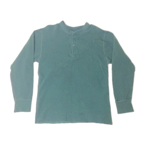 LL Bean River Drivers Henley Shirt Forest Green Men's Medium Wool Blend Thermal - Picture 1 of 5