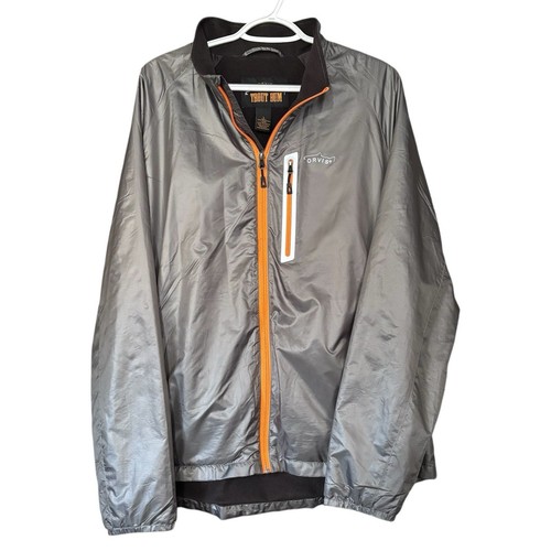 Orvis Trout Bum Windbreaker Jacket L Fleece Lined Dad Fishing Gorpcore Outdoor - Picture 1 of 6