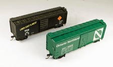 (2) Athearn 40' Box Cars TP&W & Ontario Northland 1/87 HO Scale