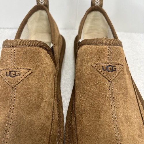 UGG Romeo Men’s Casual Shoes Size 10 Brown Faux Fur 1113455 Suede Slipper - Picture 4 of 12