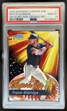 2025 Bowman Chrome Mega Box Bryce Eldridge Meteoric Rise Orange Mojo #/25 PSA 10