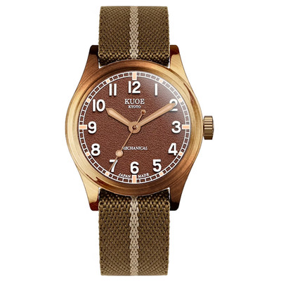 KUOE Kyoto Old Smith 90 002 Bronze Automatic 38mm Brown Dial NH38A Sapphire