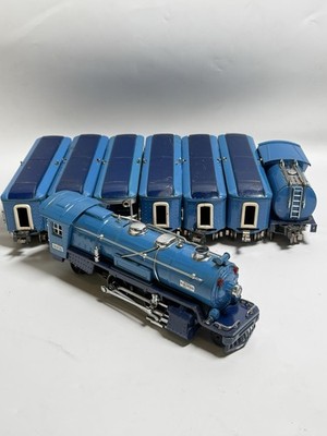 MTH LIONEL LINES TINPLATE BLUE COMET 263 NICKEL LOCO/TENDER 6 CAR