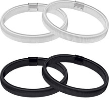 4Pcs Shirt Sleeve Holders Stretchy Metal Armbands Anti-Slip Sleeve Garters B...