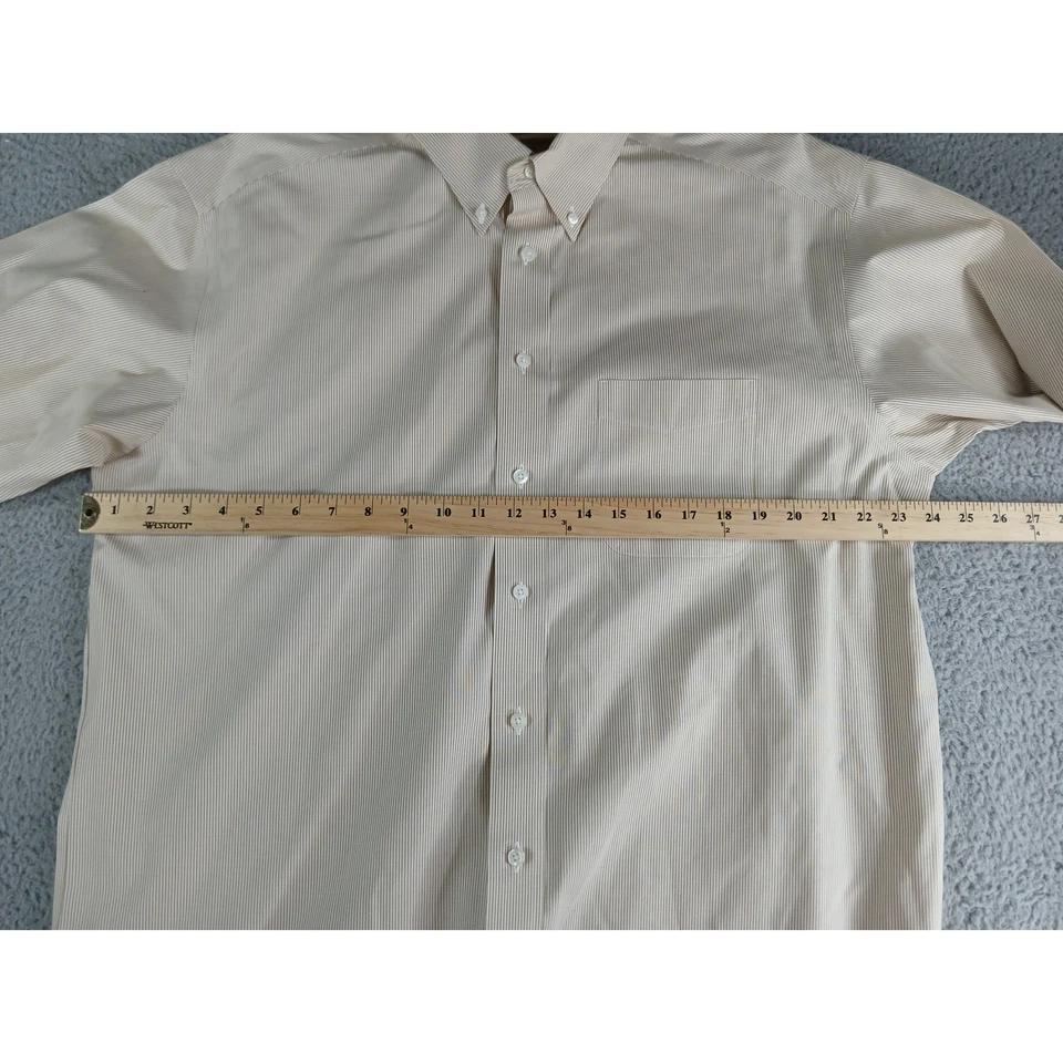 Camisa Roundtree & Yorke Etiqueta Dorada Para Hombre 16.5/35 Abotonada Años 80 Pinpoint Foto 4 de 4