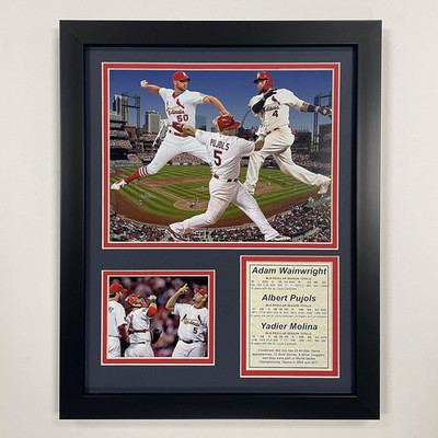 St. Louis Cardinals | the Big 3 | Molina - Wainwright - Pujols | 12''X15'' Framed