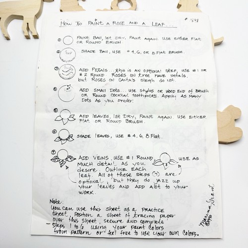 Vintage Better Case & Giardini 8 Pezzi Giocattolo Folk Natale Legno Craft Kit Completo - Foto 9 di 9