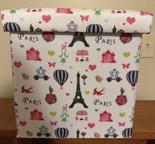 Paris Eiffel Tower Storage Box Ottoman Footre...