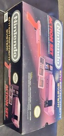 Nintendo NES Action Set Console Bundle Zapper Controllers Games Manuals Box