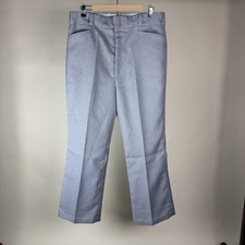 Vintage 60s/70s Polyester Pants 36x30 Light Blue