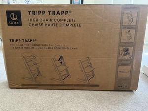 Stokke Tripp Trapp High Chair with Tray & Cushion, Safety Harness