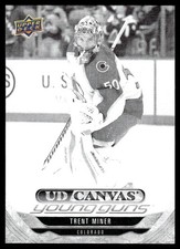 2024-25 Upper Deck UD Canvas Black and White YG Trent Miner Rookie Colorado
