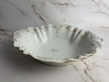 Elite Limoges France Porcelain Floral Bowl Gold Trim