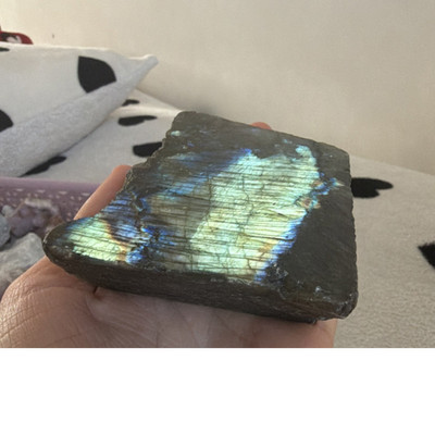 ULTRA LABRADORIT MASSIVE RAINBOW FLASH Polished Raw, 389g, TOP SAMMLERQUALITÄT 