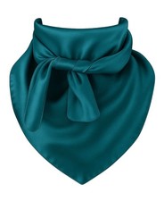 Teal Wild Rag Scarf 35x35" Satin Western Cowgirl Cowboy Bandana