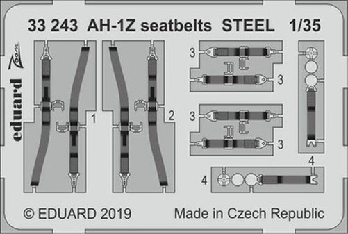 Eduard 33243 1/35 AH-1Z Seatbelts Steel for Academy