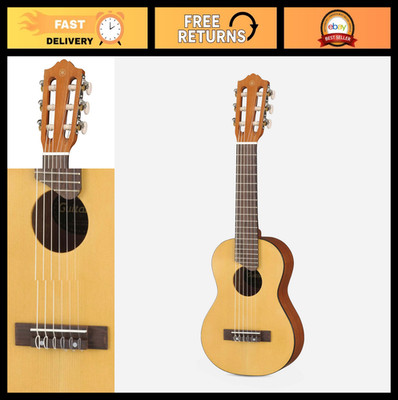 Natural Baritone Guitalele, 6-String Acoustic Ukulele, Portable Travel Guitar