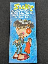 Funny Vintage Envelope Size Get Well Soon Card 9-1/4" x 4" Made In USA Unused