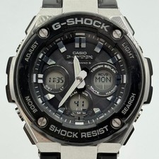 Boxed CASIO G SHOCK G STEEL GST W300 Radio Solar Analog Digital Black Silver G S