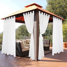 BONZER Outdoor Waterproof Patio Curtains - Light Blocking, Weather Resistant