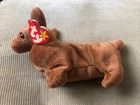 VTG Ty Beanie Babies Weenie 1995 Brown Wiener Dog With Tag Plush Toy