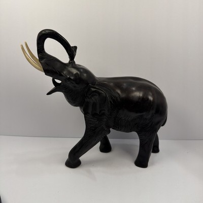 Handcrafted Black Elephant Sculpture Statue