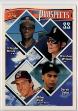 1994 Topps #158 Orlando Miller / Brandon Wilson / Derek Jeter / Mike Neal RC