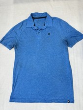 Hurley Mens M Polo Shirt Golf Activewear Performance Stretch Blue Heathered