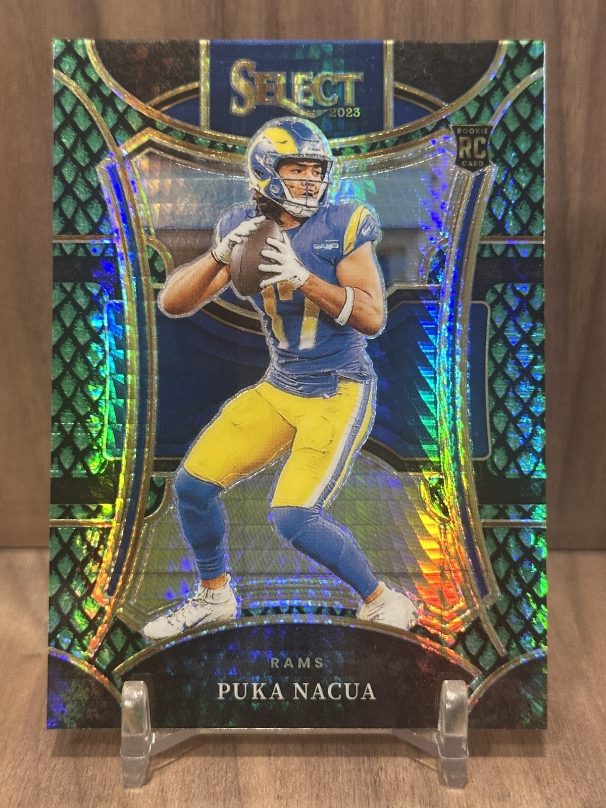 2023 Panini Select Puka Nacua RC #455 Suite Level DRAGON SCALE Prizm #ed/70