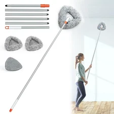Wall Cleaner Mop with 83.5” Long Handle,Baseboard Cleaner Mop 360°Rotatable A...